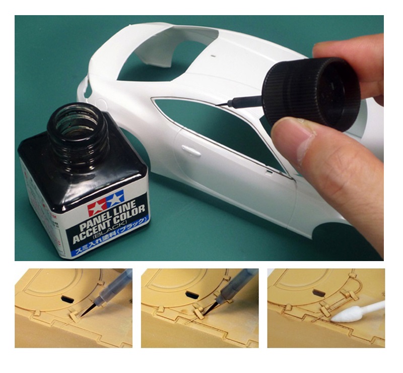 [Tamiya] Dung dịch kẻ lằn chìm Panel Line
