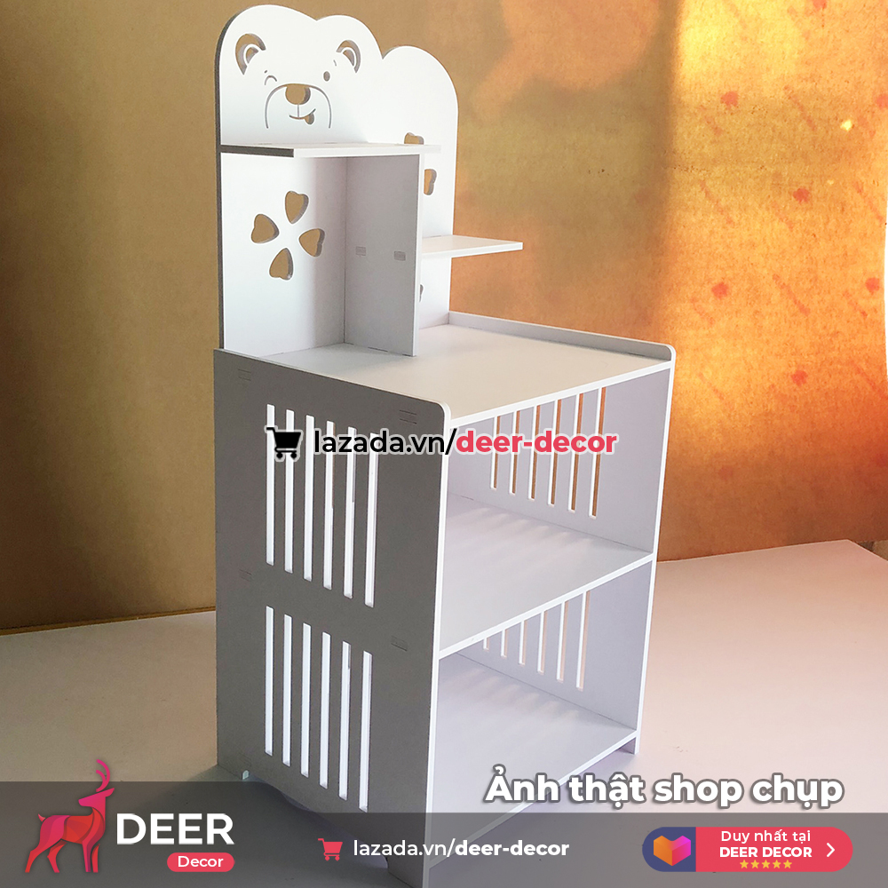 Bookcase bedside cabinet multi-purpose bear-deer decor