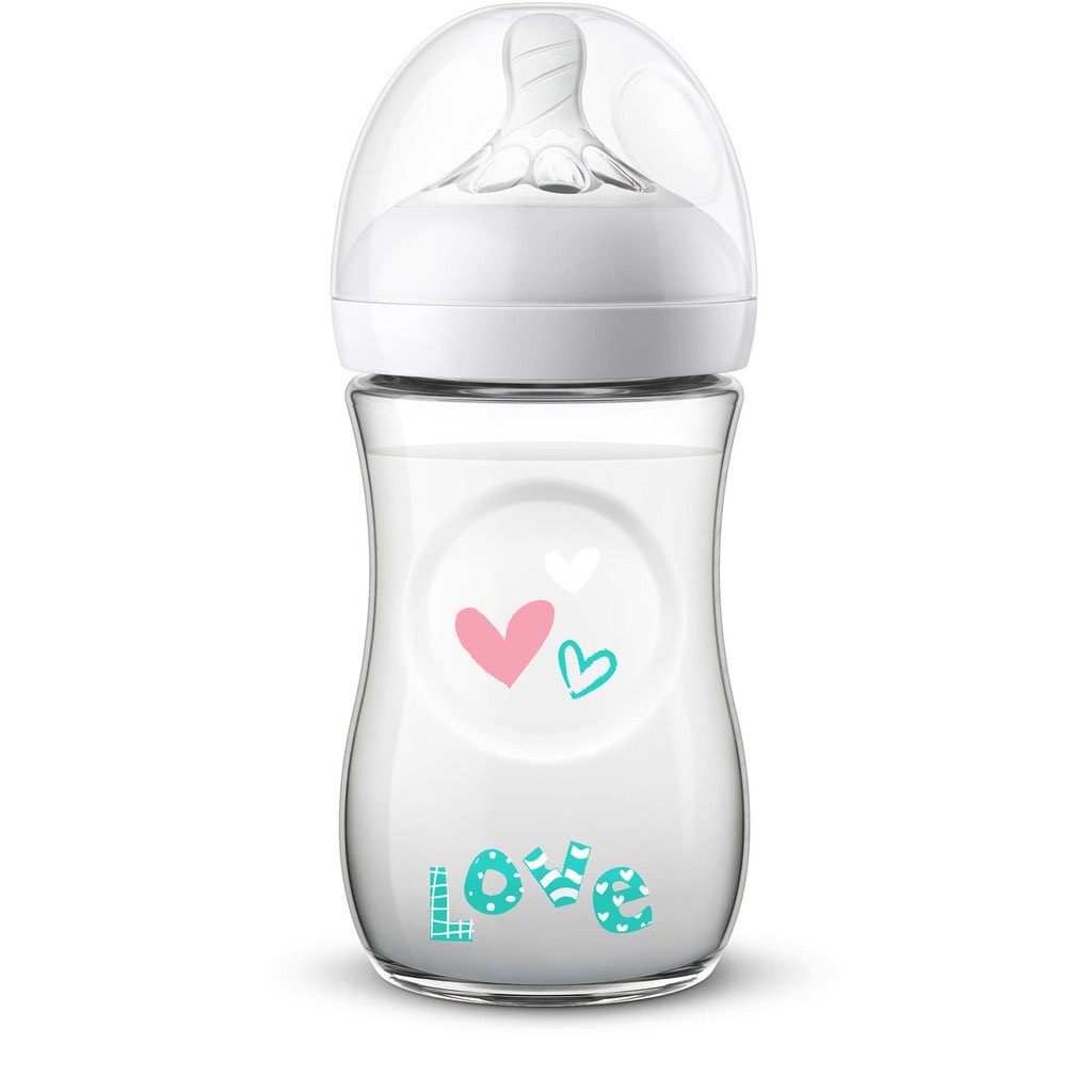 Bình sữa Philips AVENT Natural 260ml họa tiết
