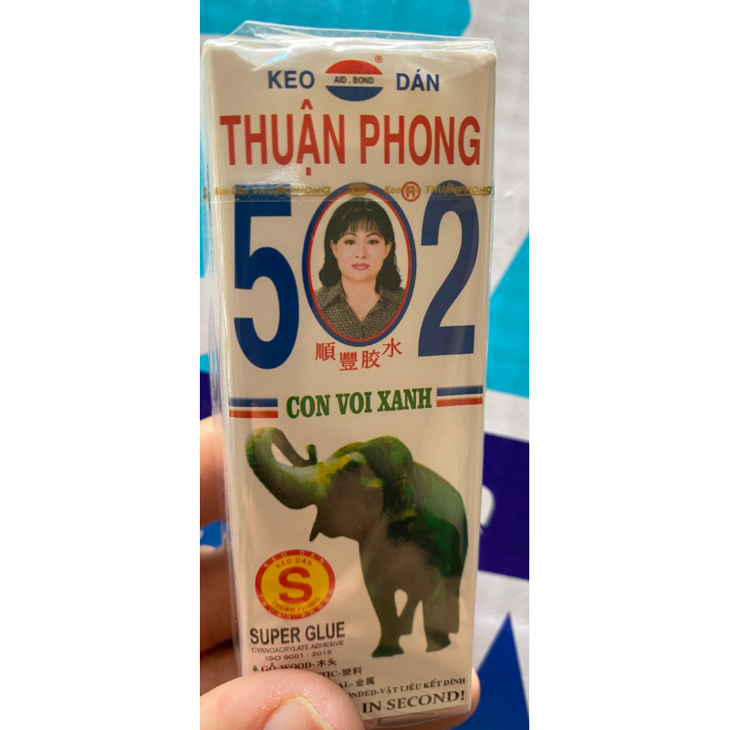 Keo dán 502 hiệu thuận phong logo con voi