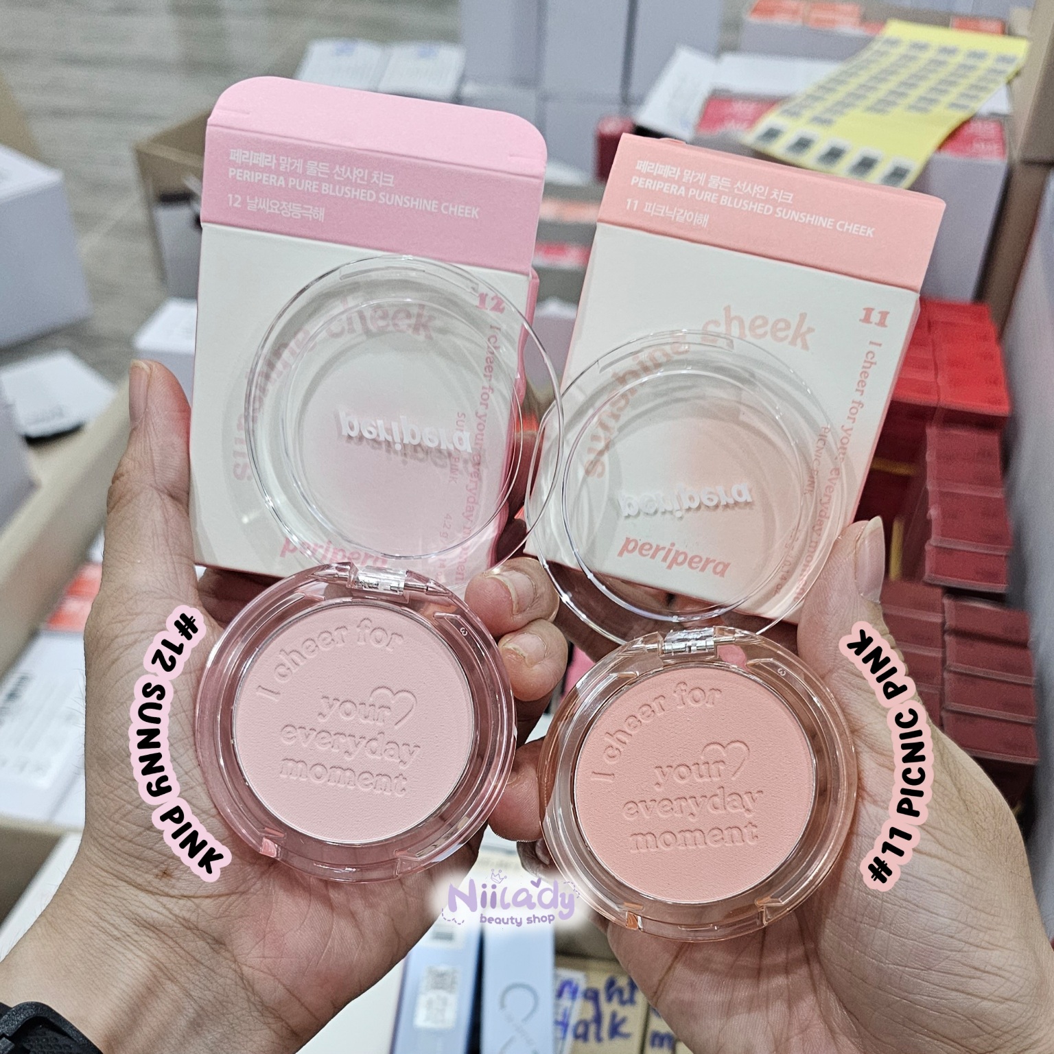 Má hồng Peripera Pure Blushed Sunshine Cheek, Custom Cheek