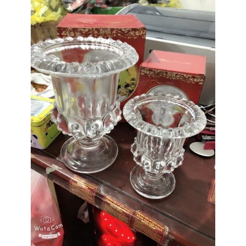 LY CẮM  PHẬT THỦ BẰNG THUỶ TINH CAO CẤP