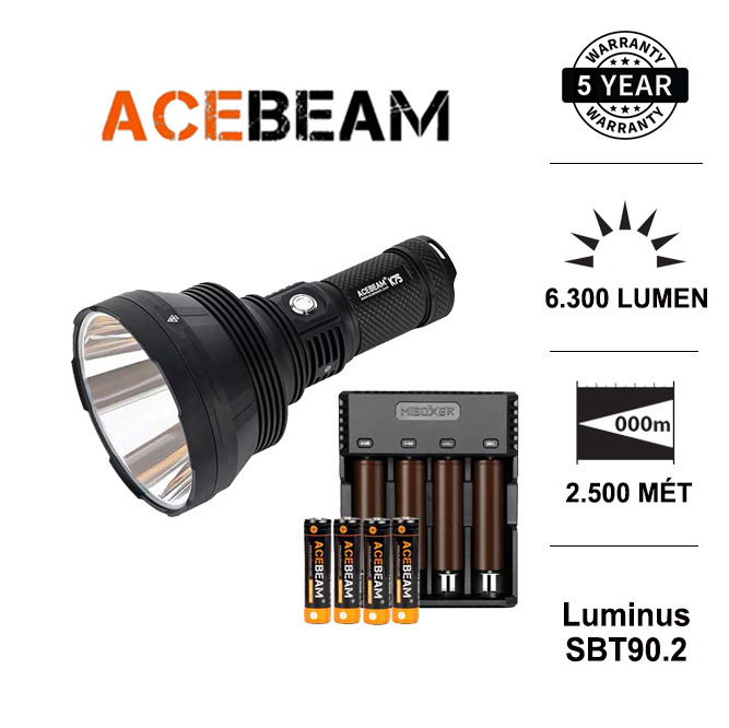 Đèn pin chiếu xa ACEBEAM K75 sáng 6500lm chiếu xa 2500m LED SBT