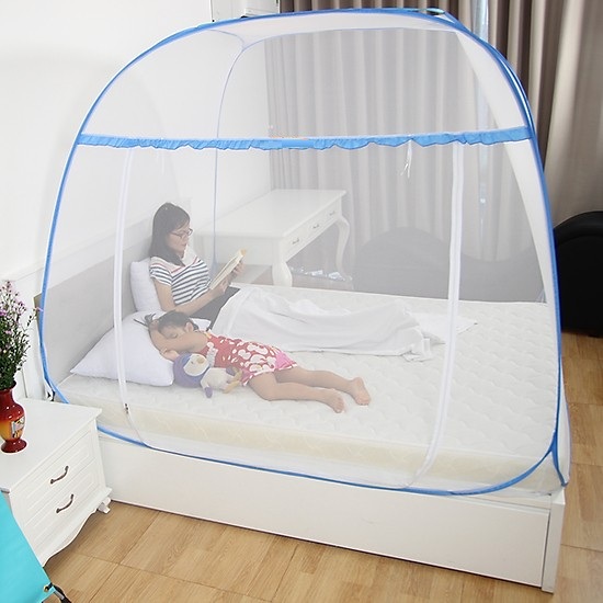 [HCM][CAM KẾT HÀNG CHẤT LƯỢNG TỐT] Mùng Chụp Tự Bung Chống Muỗi 1m8 (1.8M x 2M)