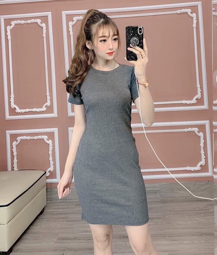 [HCM]Đầm body thun thái mát lạnh thoải mái  HL