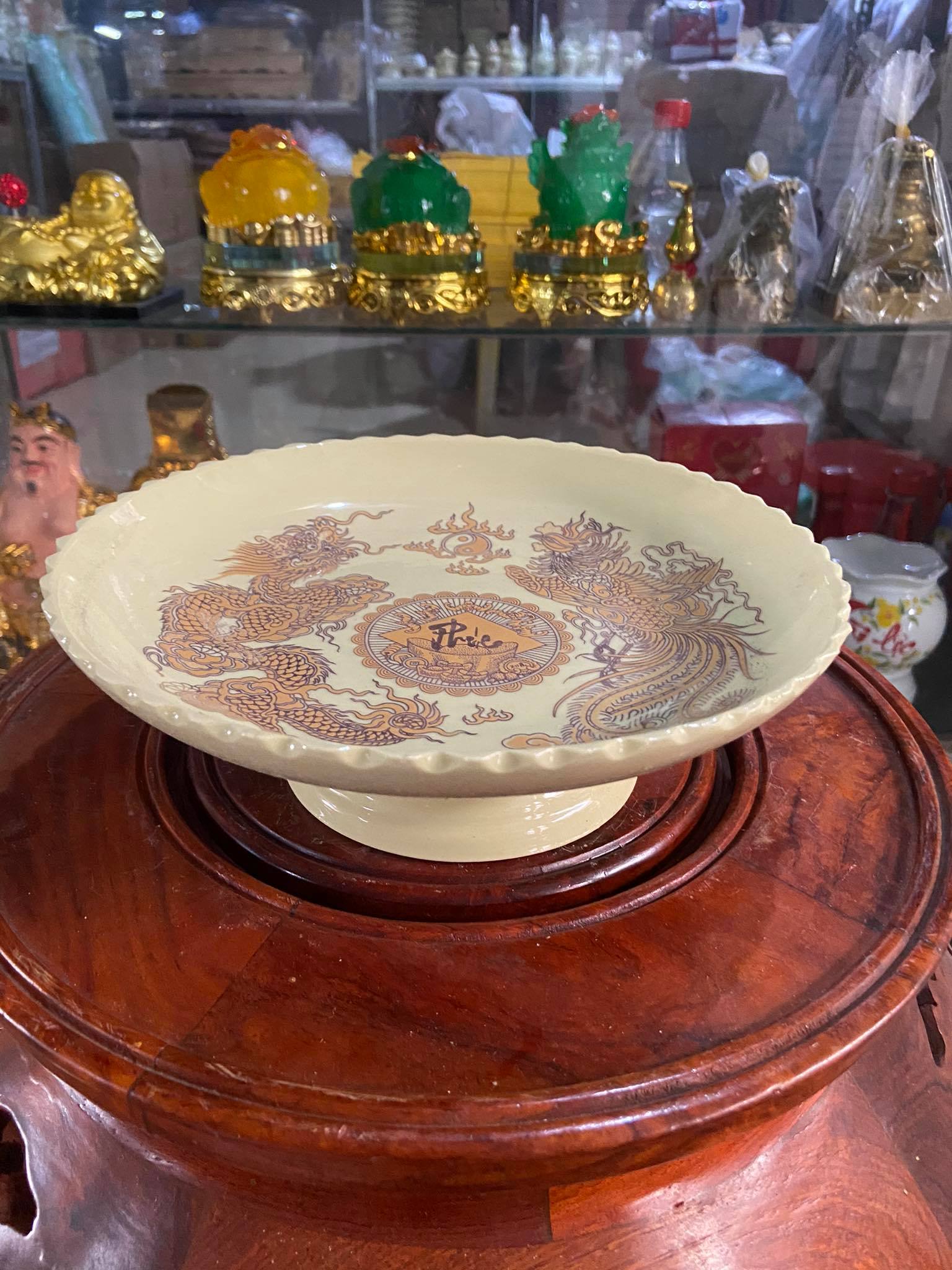 Mâm bồng vàng Bát tràng