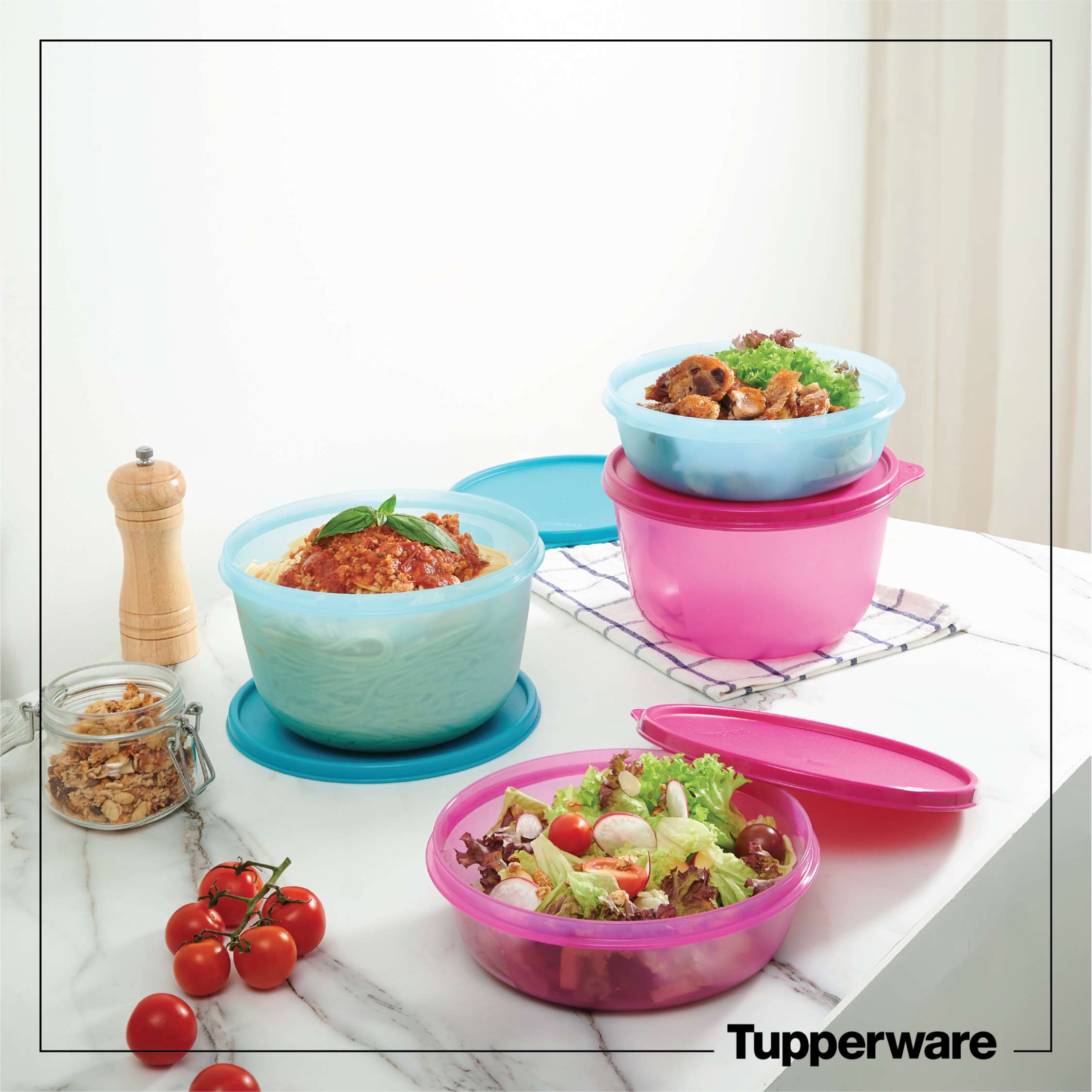 Bộ bảo quản thực phẩm Tupperware Modular Bowl (set 4)