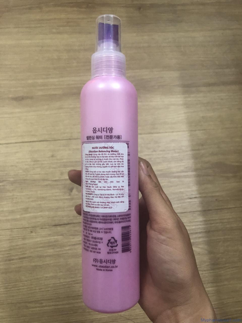 Xịt dưỡng tóc Hoa Hồng Obsidian Balancing Water 250ml