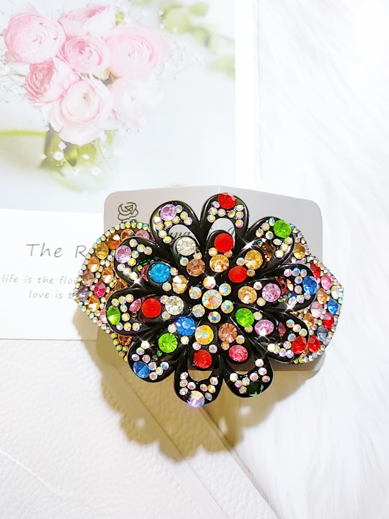 [HCM]Kẹp tóc phía sau đính đá cao cấp thiết kế sang trọng(có 3 cấp tóc ít tóc vừa tóc nhiều đều dùng được)