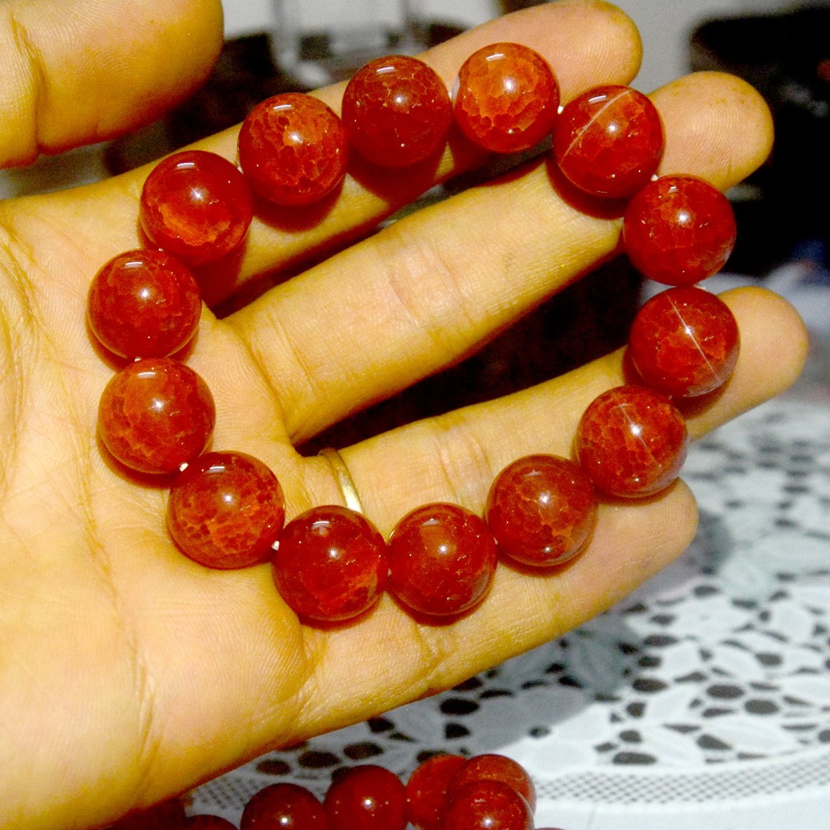 Vòng tay chuỗi đá mã não đỏ