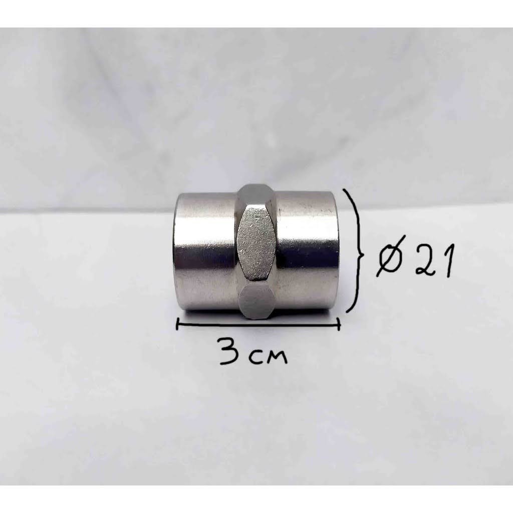 Nối(măng sông) ren trong 21mm (ren 1/2)