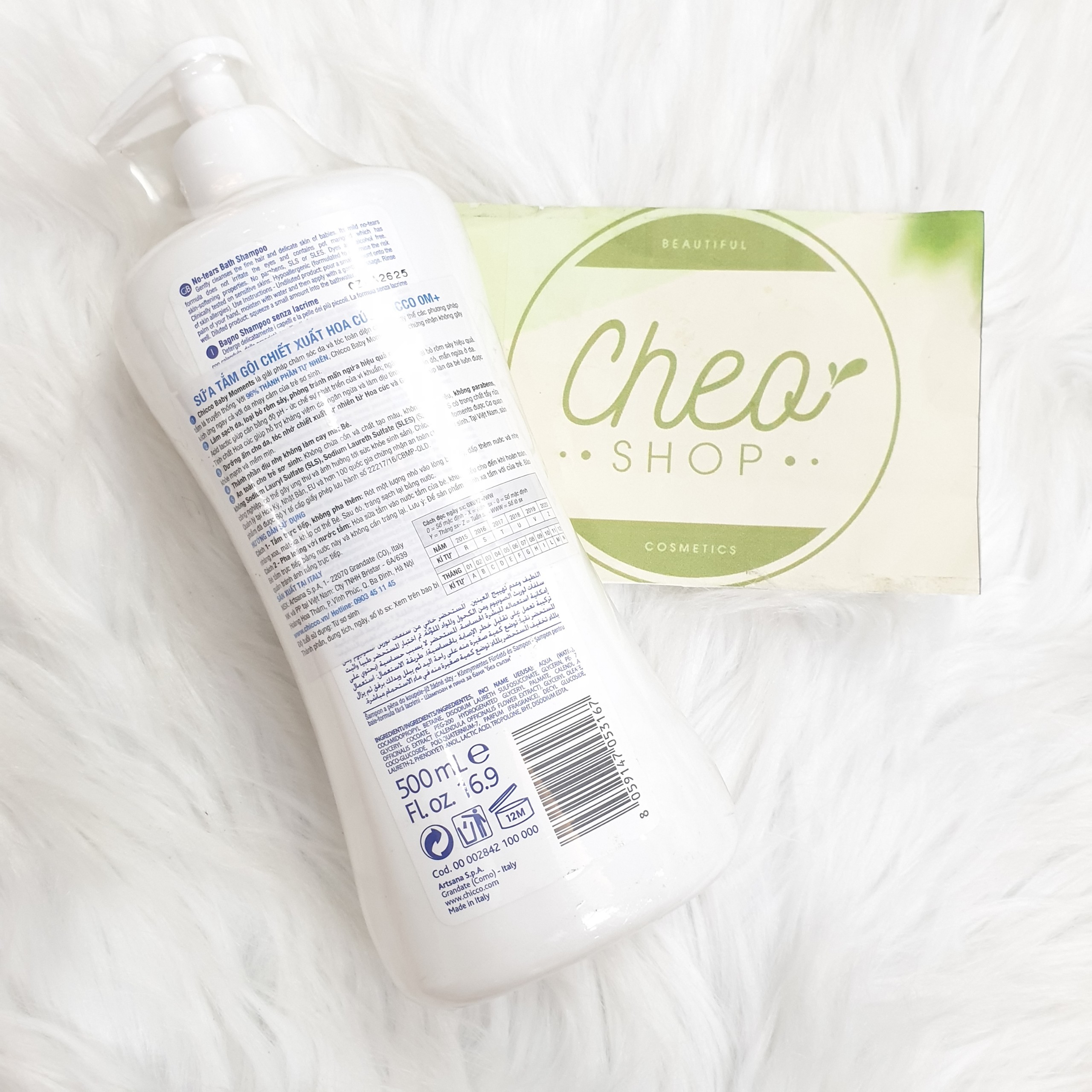 Sữa tắm gội hoa cúc Chicco (chico) 0M+ 500ml