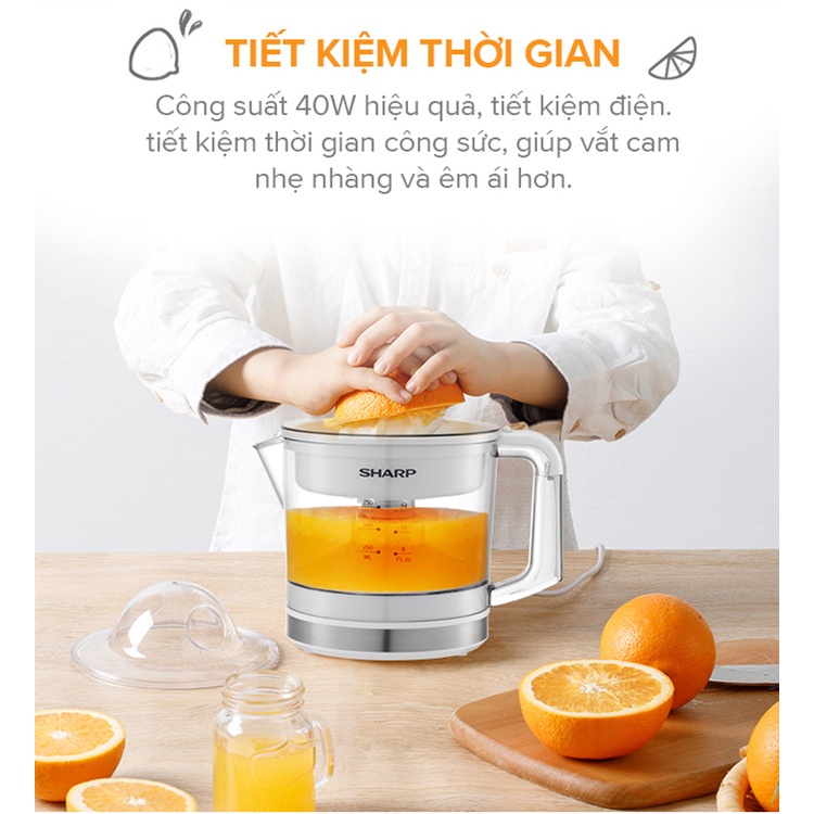Máy Vắt Cam Sharp EJ-J407-BK/WH - Hàng Chính Hãng