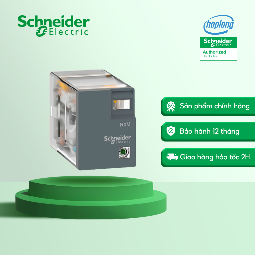 Relay trung gian RXM2LB2B7 Schneider - 2 Poles (8 chân)