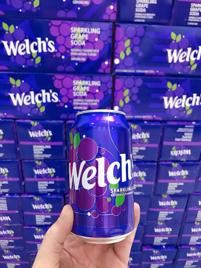 Date 09/26  Nước ngọt WELCH's  vị nho 355ml Mỹ