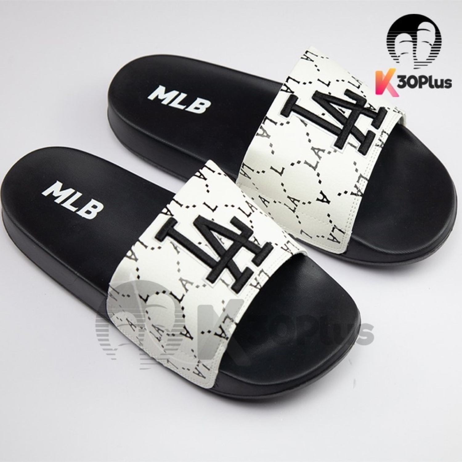 Dép MLB Quai Ngang logo LA mix
