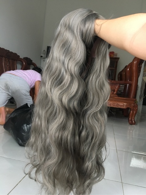 Tóc giả cả đầu xù dài❤️FREESHIP❤️ cả đầu xù dài cc31