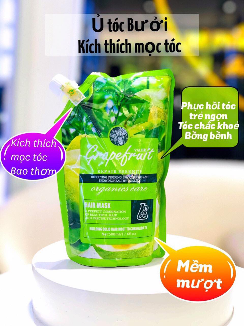 Hấp dầu Grapefruit collagen repair essence 500ml kích thích mọc tóc, ủ tóc collagen Grapefruit, ủ tóc bưởi, hấp dầu bưởi