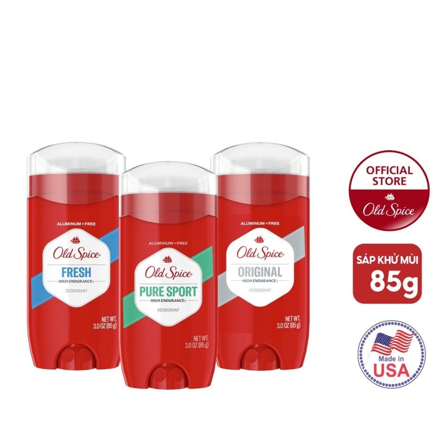 [Hàng Mỹ] Sáp - Lăn Khử Mùi Old Spice High Endurance Deodorant 85g