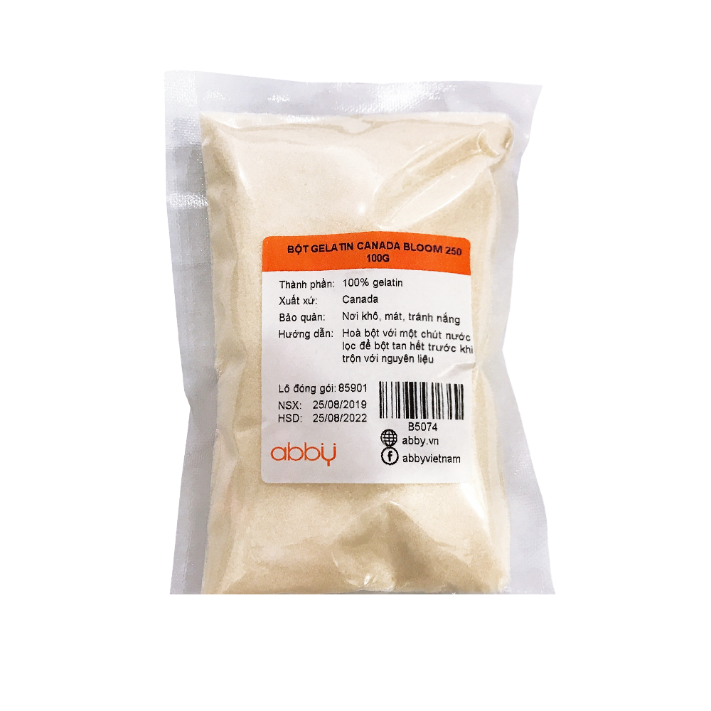 Bột gelatin hiệu Canada bloom 100g