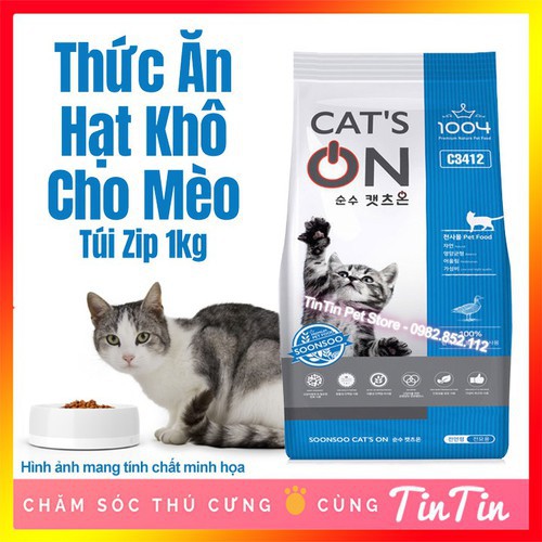 [HCM]Hạt mèo CatOns chiết lẻ 1kg(bao zip)