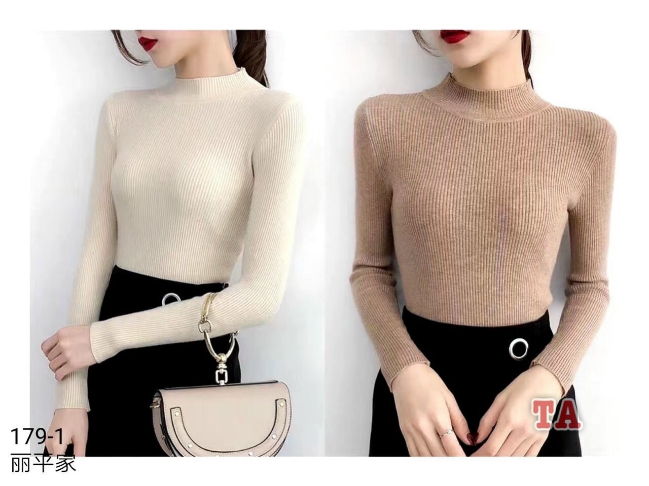Áo len cổ 3 phân hàng Quảng Châu
