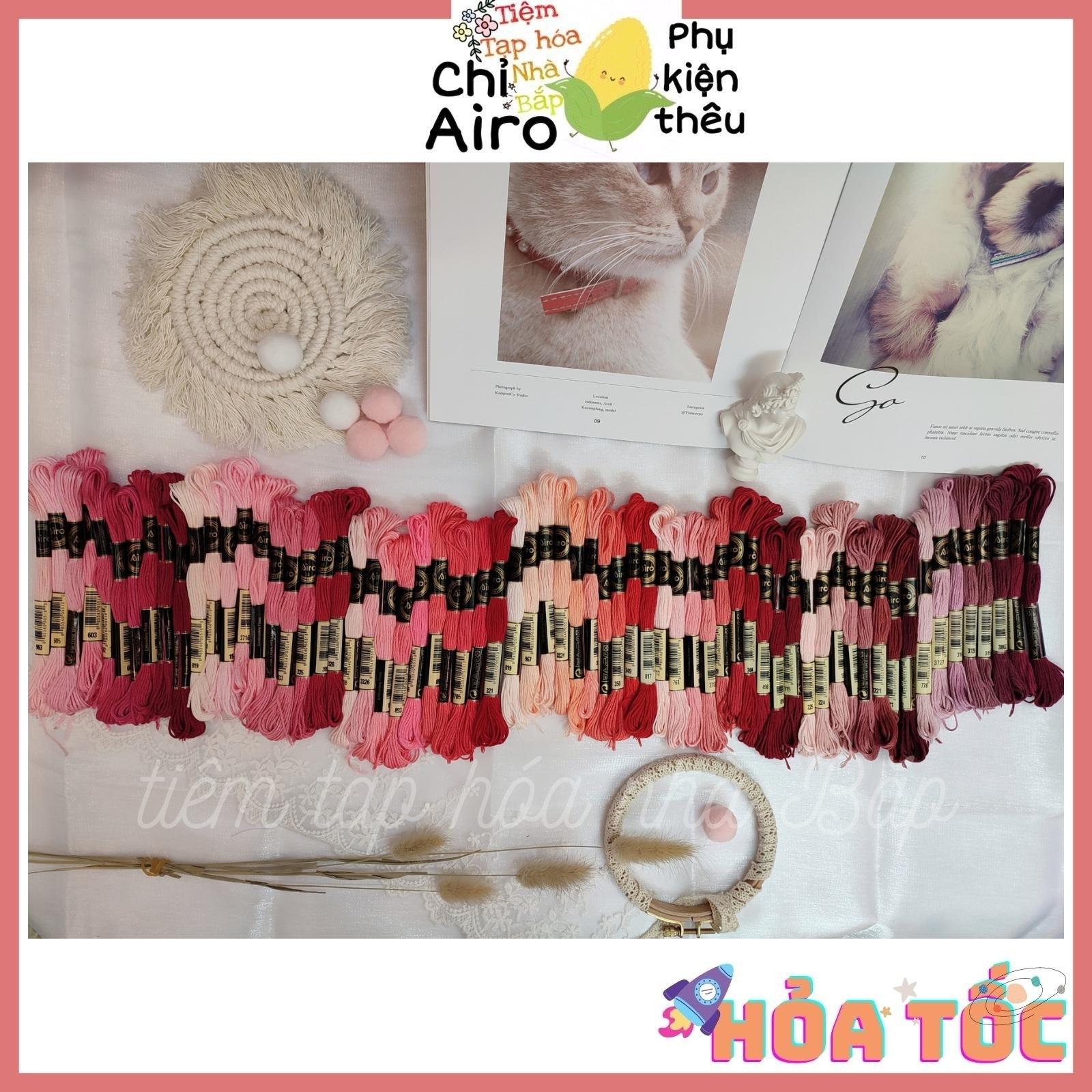Set Chỉ Airo Tông Hồng Đỏ