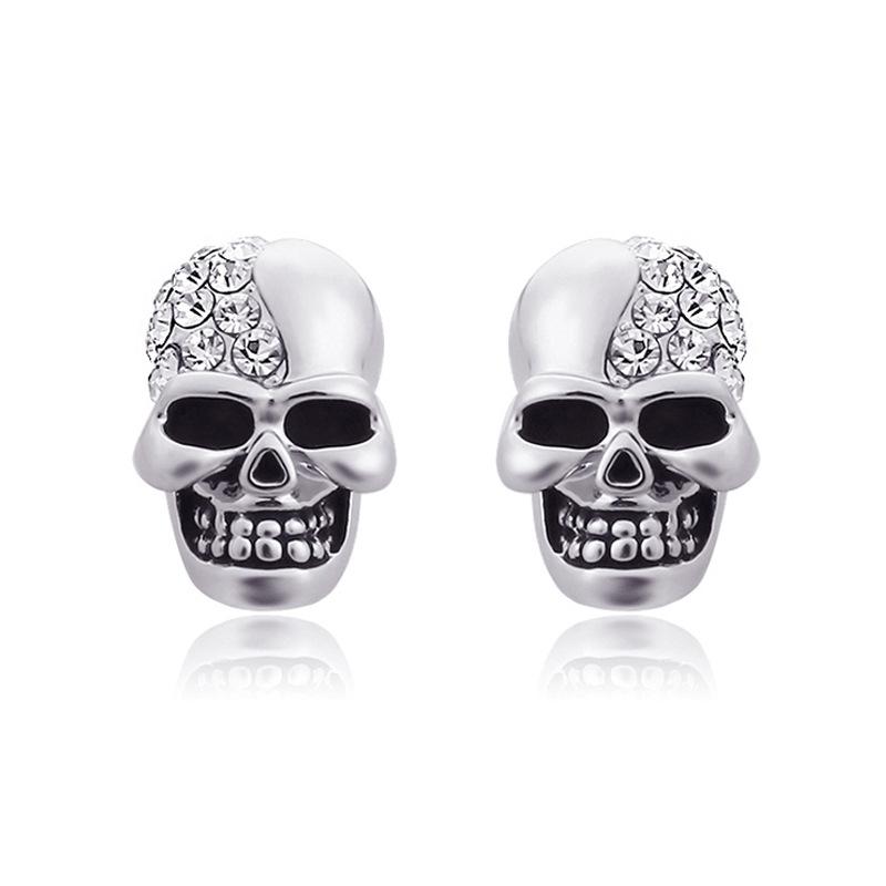 Set 2 earrings male figure where long skull Super glowing (2 pcs)