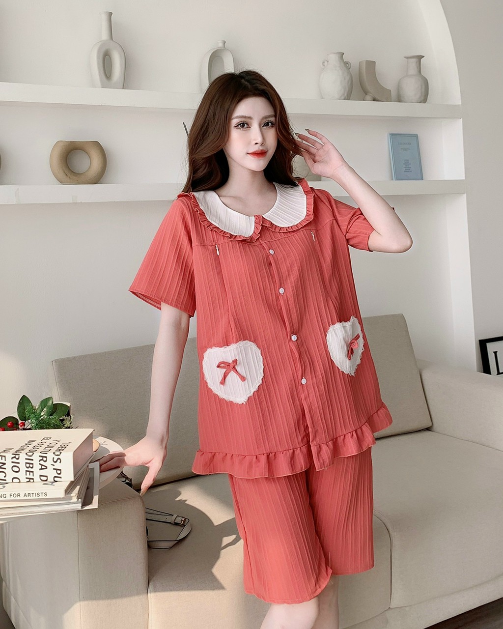 Bộ đồ bầu và sau sinh thời trang,mặc bầu kết hợp sau sinh tiện lợi