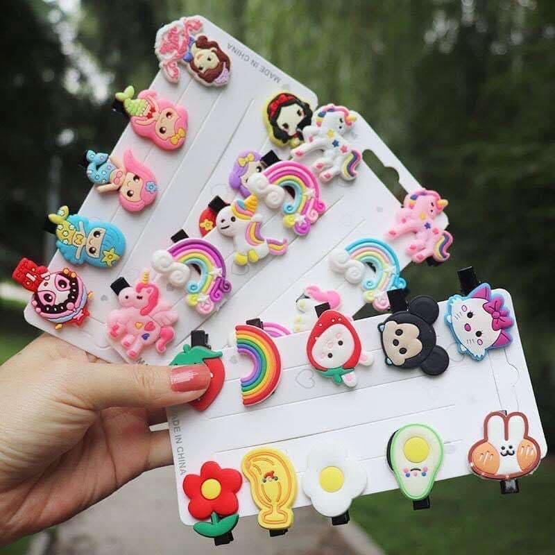 [HCM]vỉ kẹp tóc 10 cái cho bé gái thoải mái diện xinh