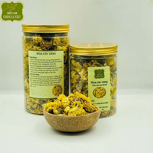 Hoa cúc vàng nguyên bông sấy khô (Hộp 100g - 150g)