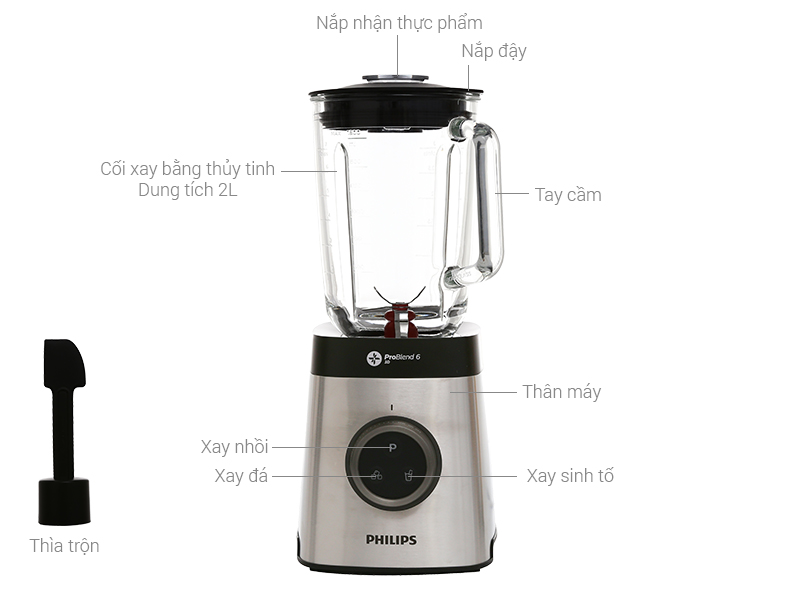 Máy Xay Sinh Tố Philips HR3652 - Hàng nhập khẩu