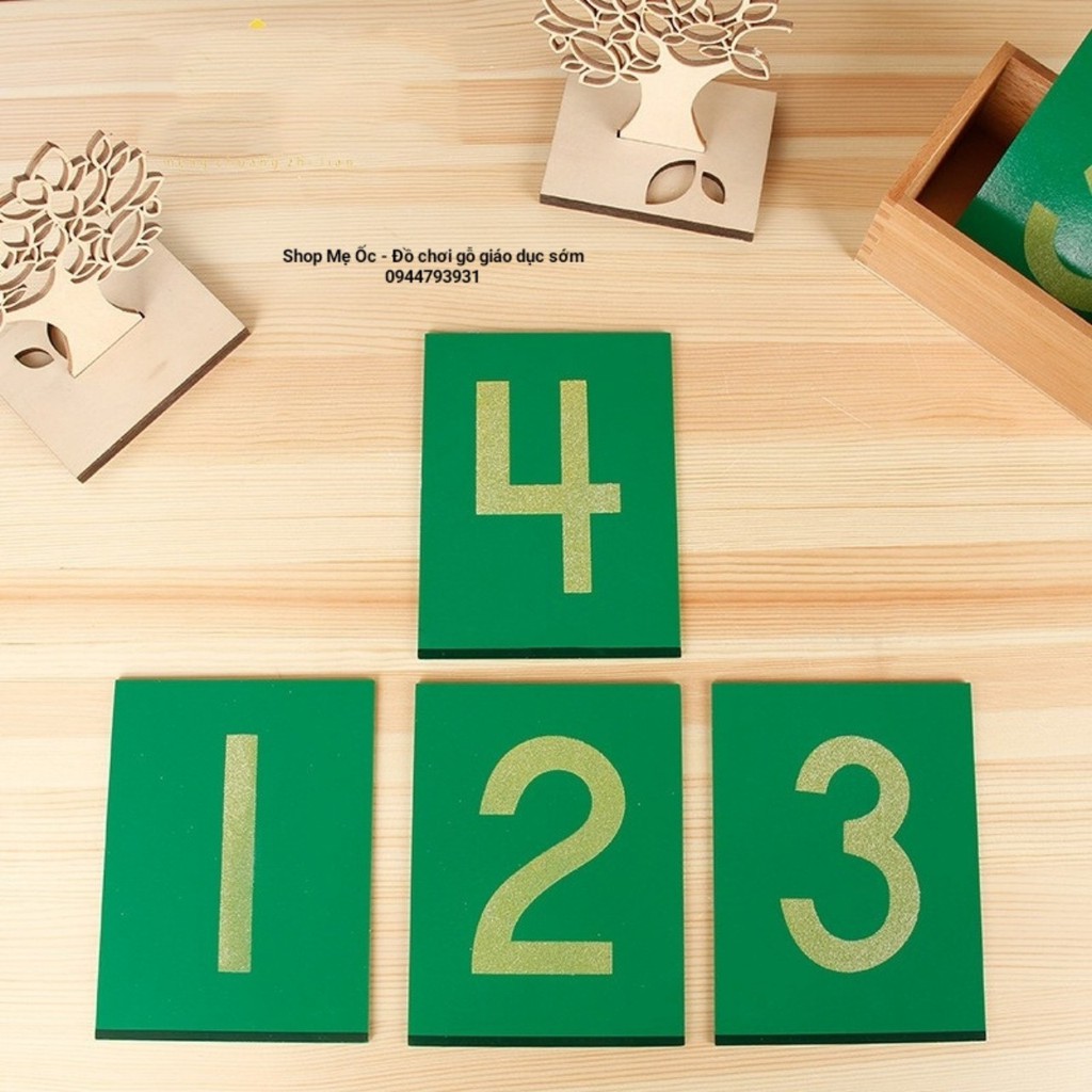 (Bản quốc tế) Bộ số nhám 0-9 - Giáo cụ Montessori