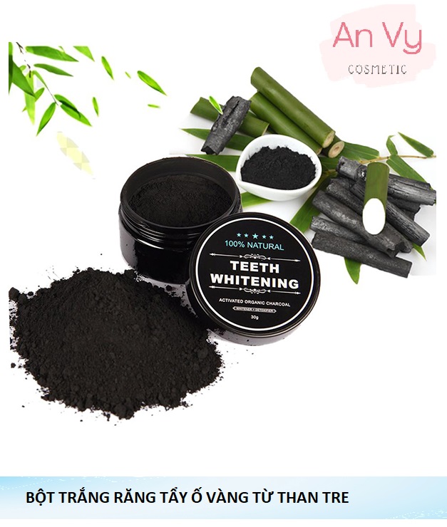 Bột Trắng Răng Tẩy Ố Vàng Răng Từ Than Tre Hoạt Tính Teeth Whitening - Mẫu mới