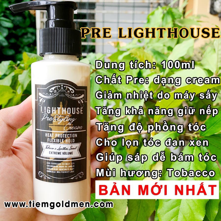 Xịt tạo phồng LightHouse, Pre Styling hỗ trợ giữ nếp