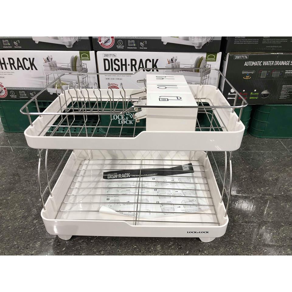 Kệ Úp Chén Bát (Chén Dĩa) 2 Tầng Lock&Lock LDR2001 (cam kết hàng chuẩn, chính hãng, y hình)