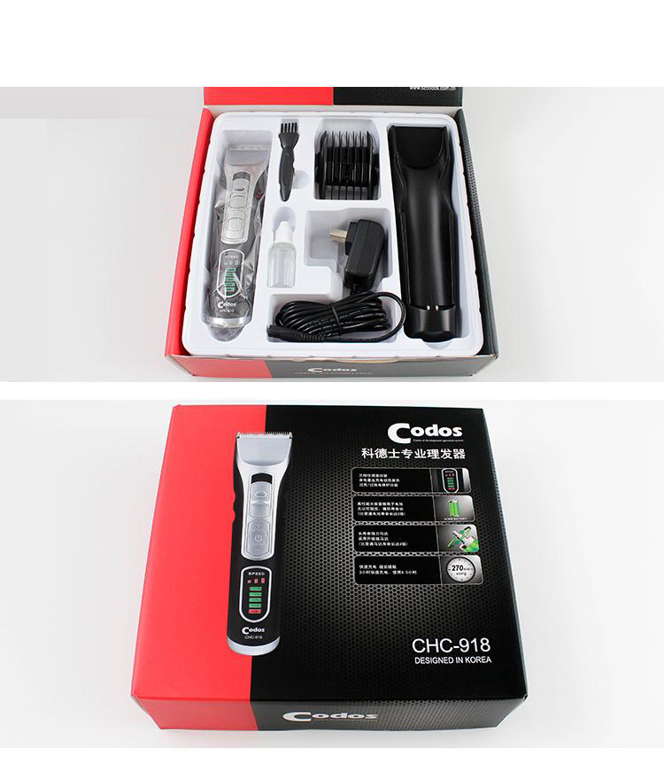 Tông đơ cắt tóc Codos 918 hiện thị phần trăm pin