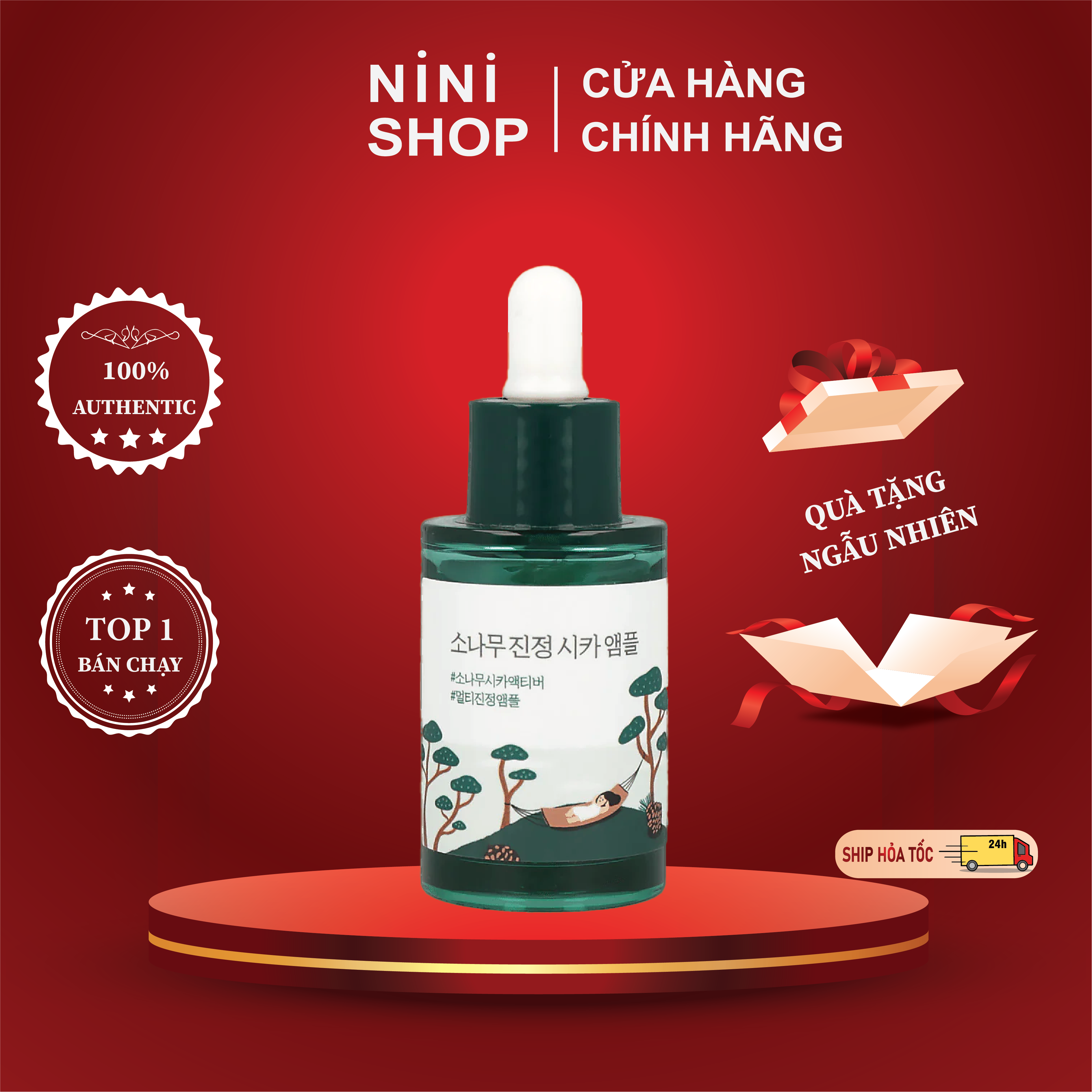 Tinh Chất Làm Dịu Da Round Lab Pine Calming Cica Ampoule 30ml - ninishop
