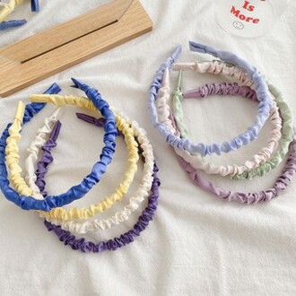 Băng Đô Cài Tóc 💖𝐅𝐑𝐄𝐄 𝐒𝐇𝐈𝐏💖 Vải Satin Gấp Nếp Basic Nhiều Màu