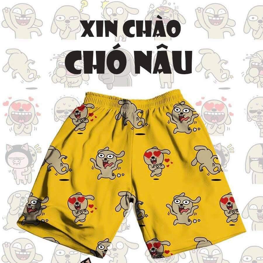 Quần Short Hoạt Hình unisex