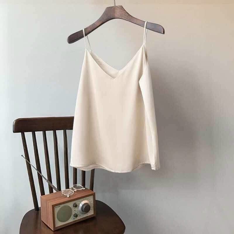 Áo 2 dây chất đũi hàn mát mịn