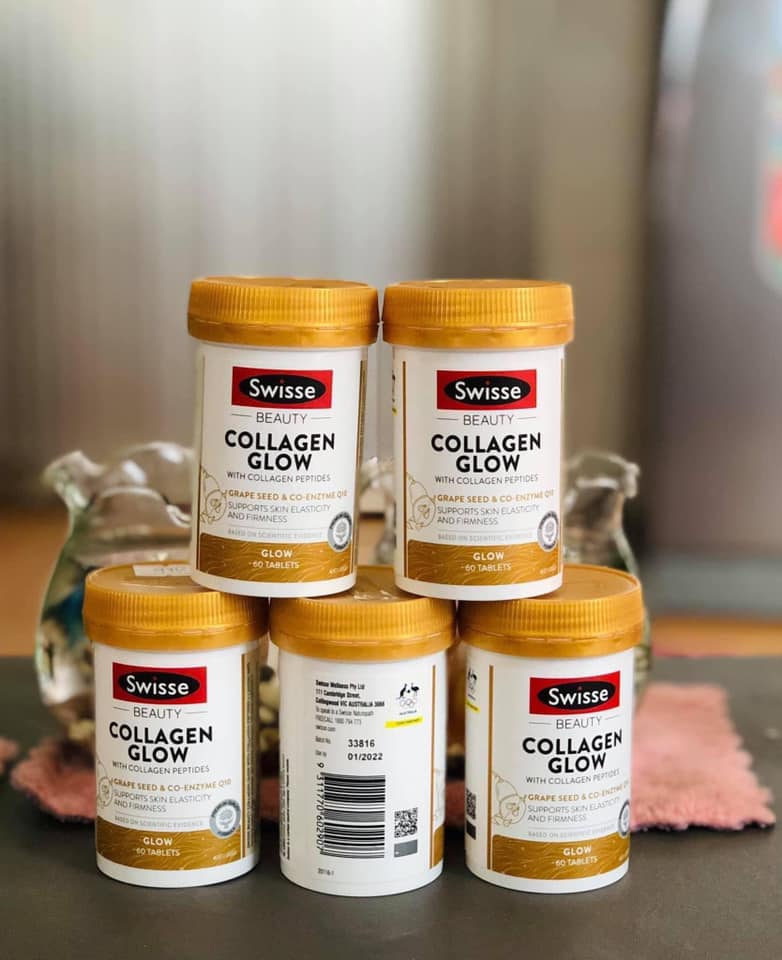 Collagen Glow Swisse - Trắng da 120 viên