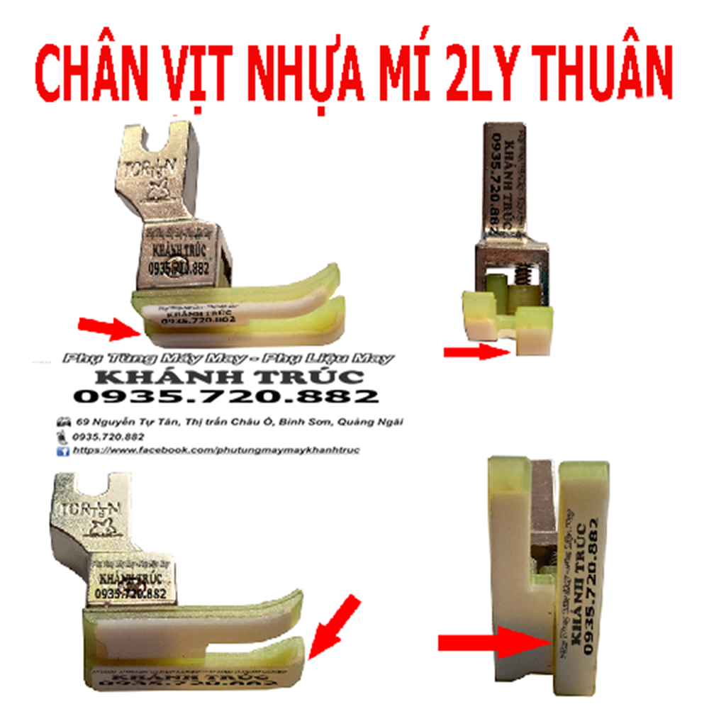 Chân vịt nhựa mí 2ly THUẬN máy may công nghiệp 1kim