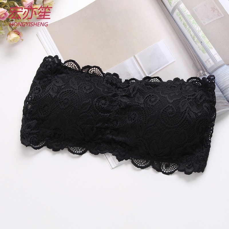 Áo bra quây ngực ren ba màu, áo lót cúp ngực cài sau gợi cảm - ob036