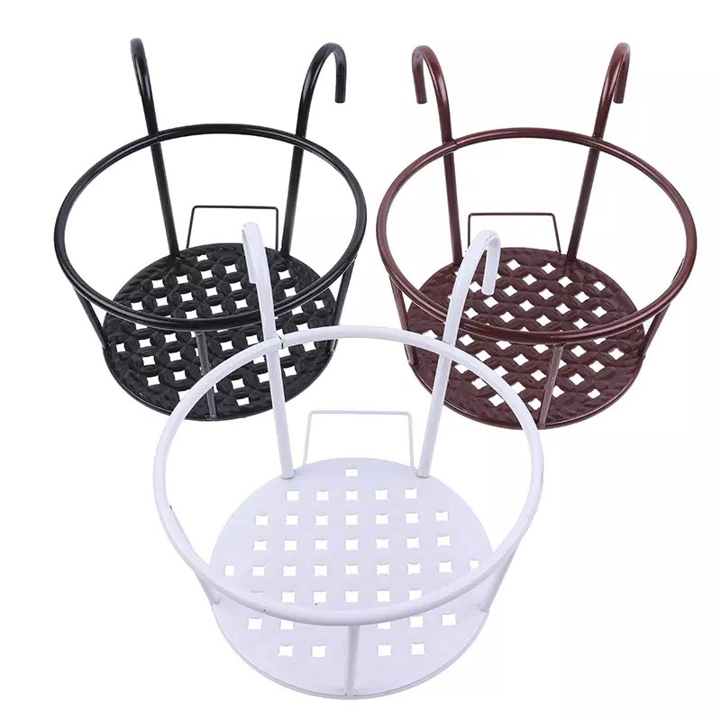 [Combo 3c] Giỏ Treo Hoa Ban Công, Giá Để Chậu Hoa Treo Ban Công , Kệ Để Chậu Hoa Treo Ban Công Bằng Thép Đen , Giá Để Chậu Hoa Treo Cửa Sổ