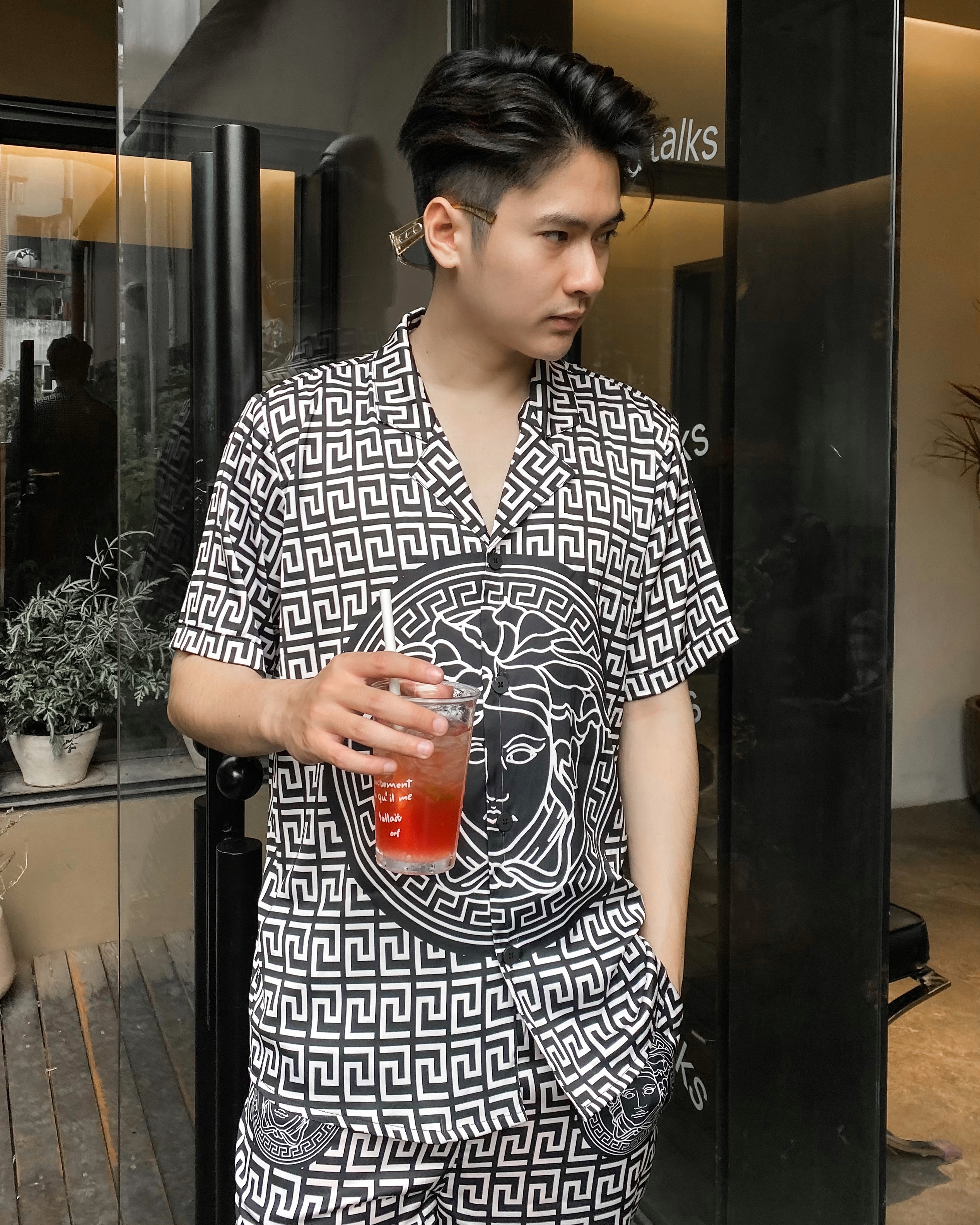 Bộ đồ ngủ Pijama lụa  mát mịn, họa tiết tinh tế
