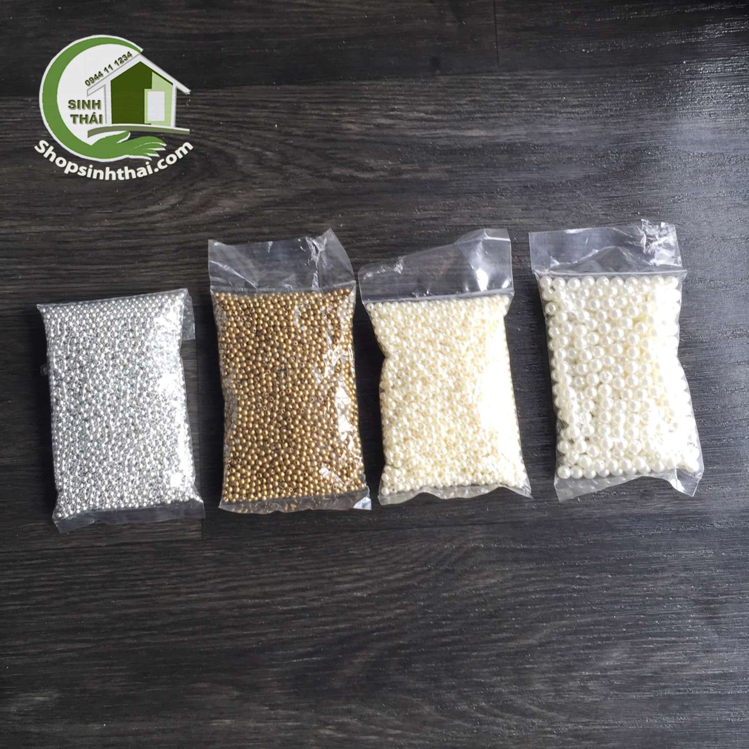 [HCM]Bịch hạt cườm đính áo làm đồ cột tóc làm vòng ( Kích thước bịch 8cm x 14cm ) - chọn màu