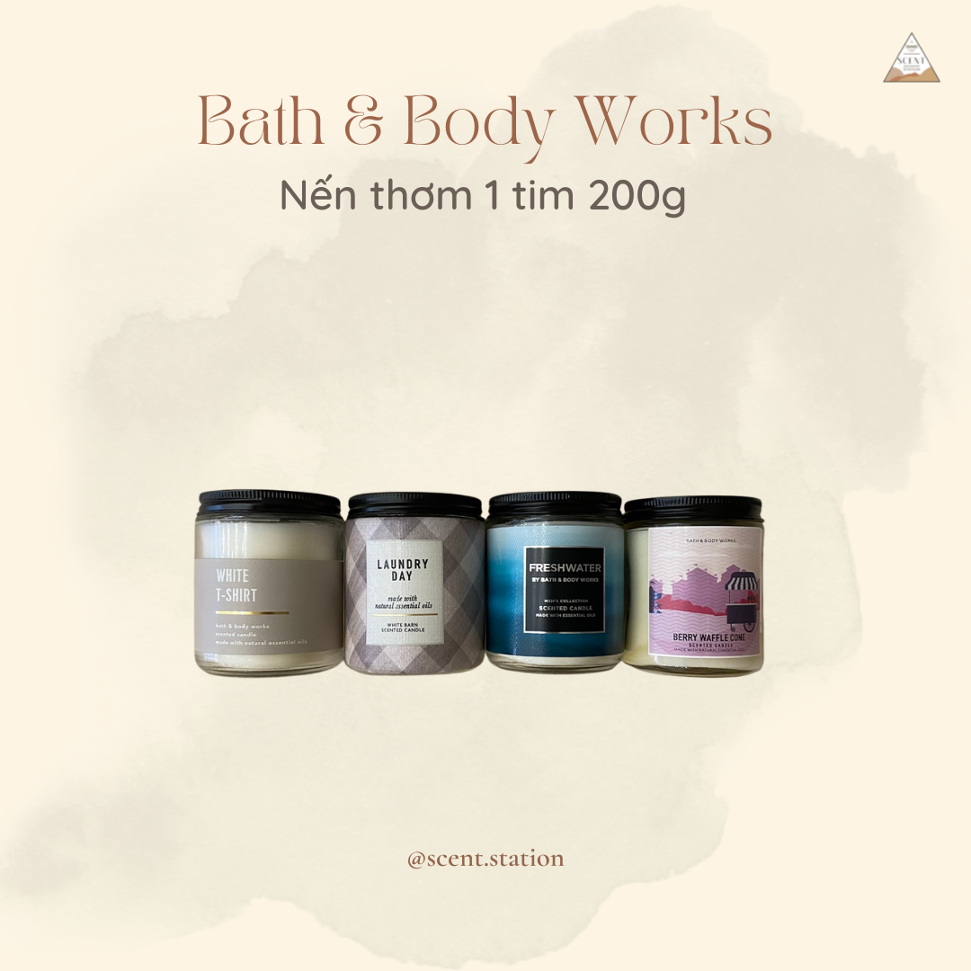 [Scent Station] Nến Thơm 1 Tim 198g - 227g Bath & Body Works