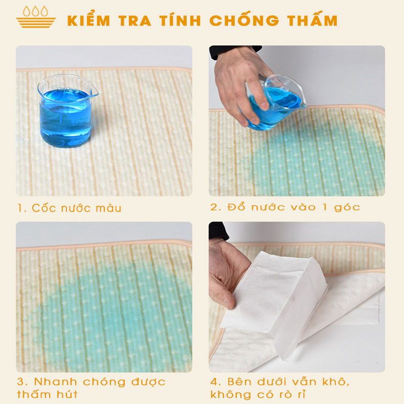 Tấm lót chống thấm cho bé cao cấp Organic Cotton Size. Miếng lót chống thấm cho trẻ sơ sinh, dùng để trải giường, củi, có thể sử dụng cho phụ nữ và người già. Thảm lót chống thấm 4 lớp, mềm mại, thoáng khí, siêu thấm hút