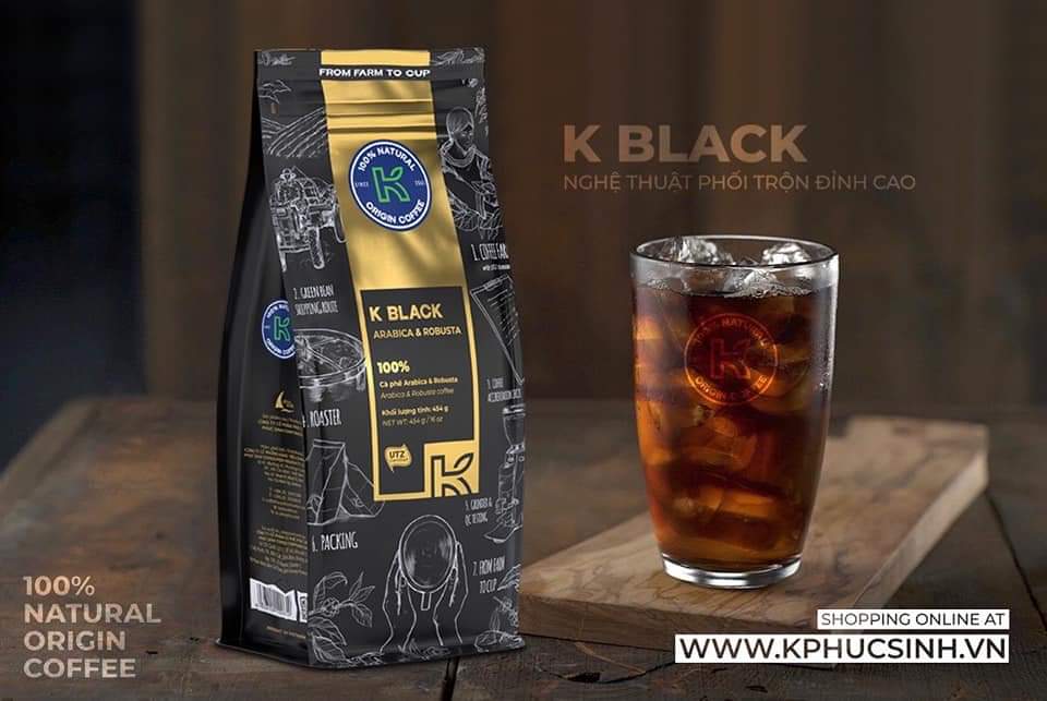 [HCM]CÀ PHÊ RANG XAY K BLACK 454G